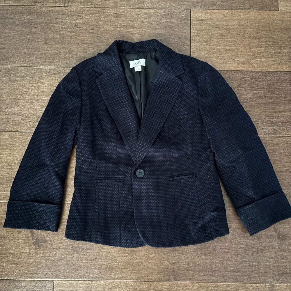 LOFT Tweed Textured Blazer